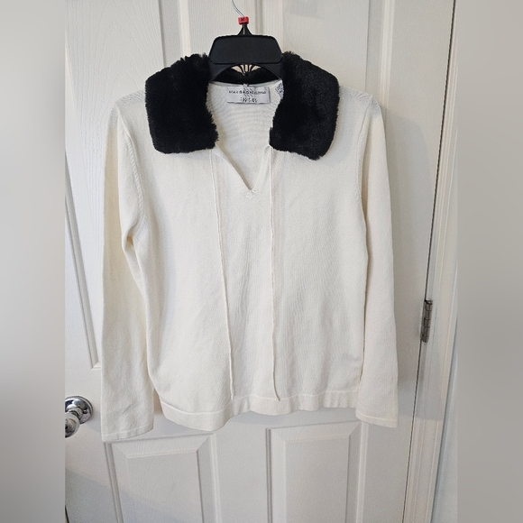 Marisa Christina Perisian Removable Faux Fur Sweater Size S - Picture 1 of 6